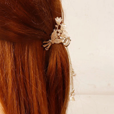 Στυλ πεταλούδα Μαλλιά Νύχι Περλ Καρχαρία Κλιπ κεφαλής Vintage νύχια με αλογοουρά Μοντέρνο κλιπ μαλλιών για κορίτσι Χαριτωμένα αξεσουάρ μαλλιών