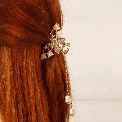 Στυλ πεταλούδα Μαλλιά Νύχι Περλ Καρχαρία Κλιπ κεφαλής Vintage νύχια με αλογοουρά Μοντέρνο κλιπ μαλλιών για κορίτσι Χαριτωμένα αξεσουάρ μαλλιών