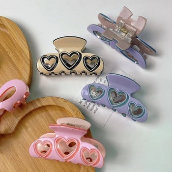 Κορεάτικη μόδα Hollow Love Heart Bow Knot Claw Clip Sweet Charm Girly Trendy Hair Clip Aesthetics Y2k Αξεσουάρ μαλλιών για γυναίκες