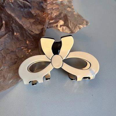 Κορεάτικη μόδα Hollow Love Heart Bow Knot Claw Clip Sweet Charm Girly Trendy Hair Clip Aesthetics Y2k Αξεσουάρ μαλλιών για γυναίκες