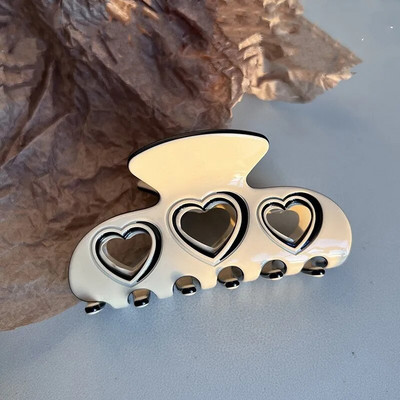Κορεάτικη μόδα Hollow Love Heart Bow Knot Claw Clip Sweet Charm Girly Trendy Hair Clip Aesthetics Y2k Αξεσουάρ μαλλιών για γυναίκες