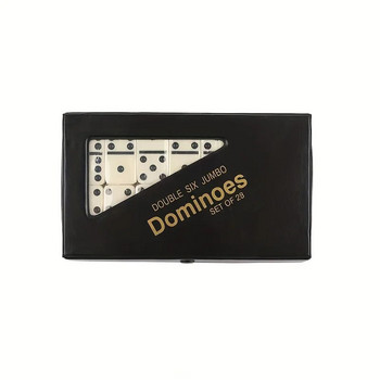 28PCS Double Six Domino Set Развлечение Развлечение Пътуване Забавна настолна игра Домино Играчка Детски пъзел Играчка Подарък