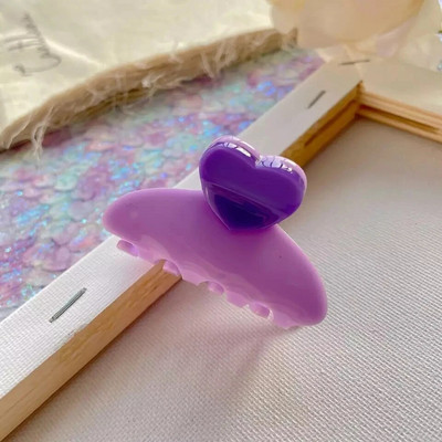 Νέα κορεατική μόδα 5,5 εκ. Κλιπ μαλλιών με χρώμα λεβάντας Claw High Quality Acetate Small Shark Clip για γυναίκες κορίτσια