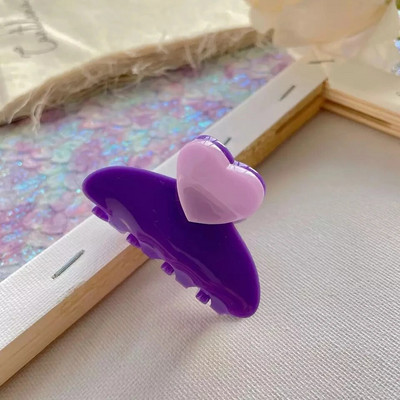 Νέα κορεατική μόδα 5,5 εκ. Κλιπ μαλλιών με χρώμα λεβάντας Claw High Quality Acetate Small Shark Clip για γυναίκες κορίτσια