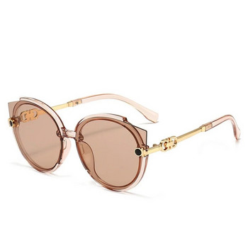 MAYTEN Дамски кръгли слънчеви очила 2021 Луксозна марка Дизайнерски слънчеви очила с котешко око Мъжки ретро очила Черни нюанси UV400 Женски нови