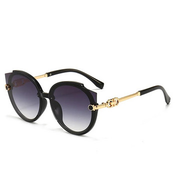 MAYTEN Дамски кръгли слънчеви очила 2021 Луксозна марка Дизайнерски слънчеви очила с котешко око Мъжки ретро очила Черни нюанси UV400 Женски нови