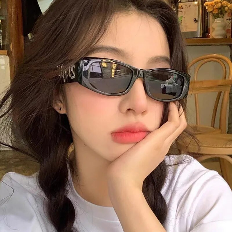 Ρετρό τετράγωνα γυαλιά ηλίου με μικρό σκελετό Γυναικεία γυαλιά ηλίου πολυτελούς μάρκας Hip hop punk γυαλιά ηλίου Ανδρικά γυαλιά πάρτι μπαρ UV400 Gafas De Sol