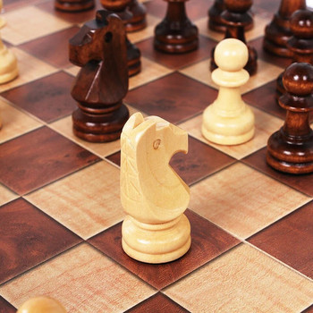 Σκακιέρα 3 σε 1, Πτυσσόμενη Ξύλινη Φορητή Πίνακας Σκακιού, Ξύλινη Πίνακας Σκακιού για Ενήλικες (Σκάκι + πούλι και τάβλι)