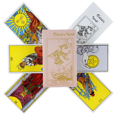 Cărți de tarot Călărețul Un pachet de 78 cu ghid de hârtie Oracle English Divination Edition Borad Playing Games