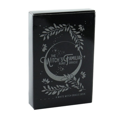 Cărți de oracol runice familiare ale vrăjitoarei 24 de cărți Deck indie de tarot Rune Cărți de rune Oracol de animale Carte de tarot de animale Rune vikinge