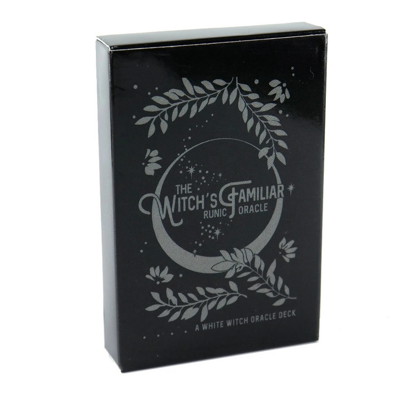 Cărți de oracol runice familiare ale vrăjitoarei 24 de cărți Deck indie de tarot Rune Cărți de rune Oracol de animale Carte de tarot de animale Rune vikinge