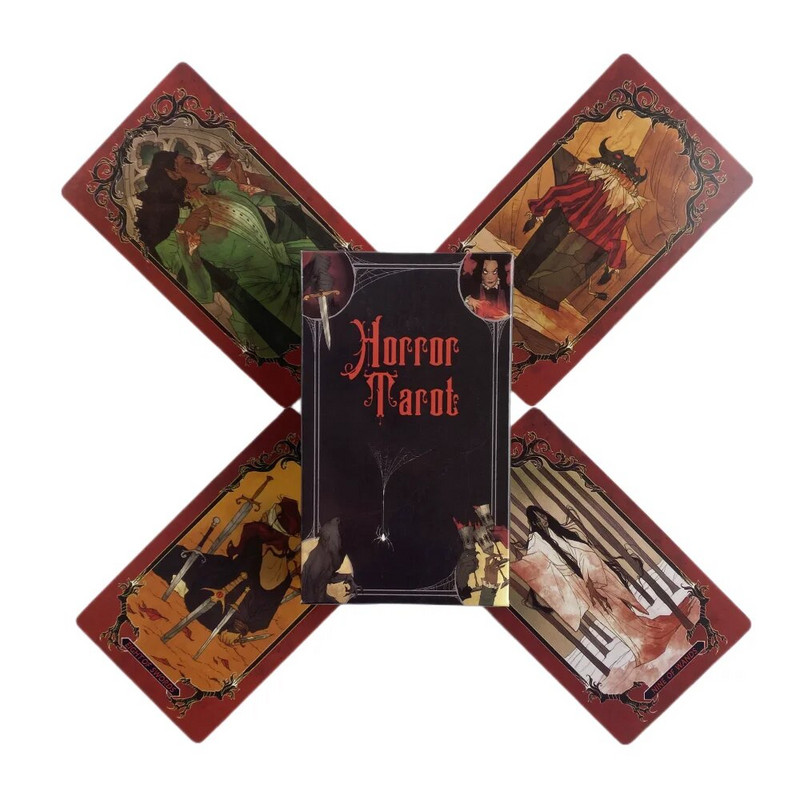 Šausmu Taro Orākuls ar nozīmi uz kārtīm Atslēgvārdi Apgrieztā čakra Planēta Zodiaka elements Vidēja izmēra Tiess