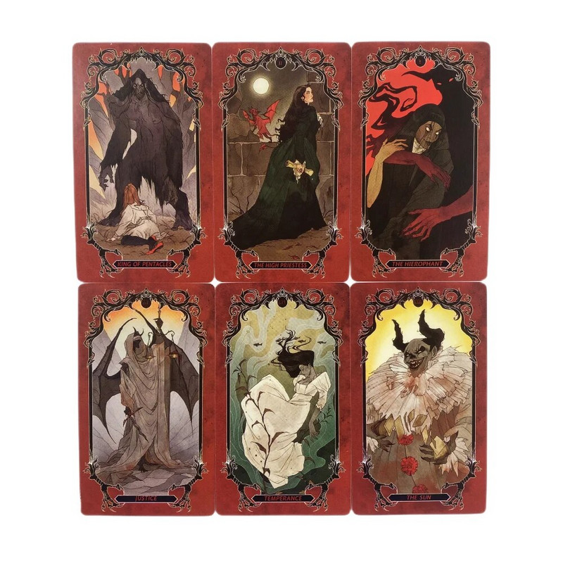 Šausmu Taro Orākuls ar nozīmi uz kārtīm Atslēgvārdi Apgrieztā čakra Planēta Zodiaka elements Vidēja izmēra Tiess