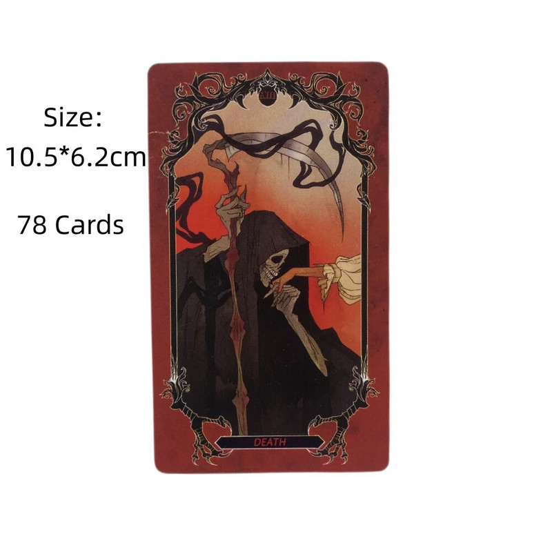 Šausmu Taro Orākuls ar nozīmi uz kārtīm Atslēgvārdi Apgrieztā čakra Planēta Zodiaka elements Vidēja izmēra Tiess