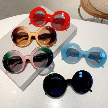 KAMPT Vintage στρογγυλά γυαλιά ηλίου Γυναικεία 2023 New Fashion Candy Color Outdoor Beach Shades Trendy Ins Επώνυμα γυαλιά UV400