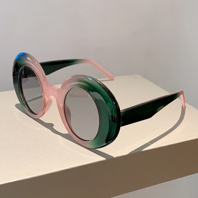 KAMMPT Винтидж кръгли слънчеви очила Дамски 2023 Нова мода Candy Color Outdoor Beach Shades Trendy Ins Brand Designer UV400 Eyewear