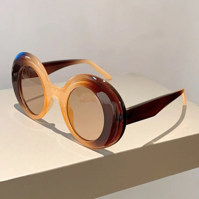 KAMMPT Винтидж кръгли слънчеви очила Дамски 2023 Нова мода Candy Color Outdoor Beach Shades Trendy Ins Brand Designer UV400 Eyewear