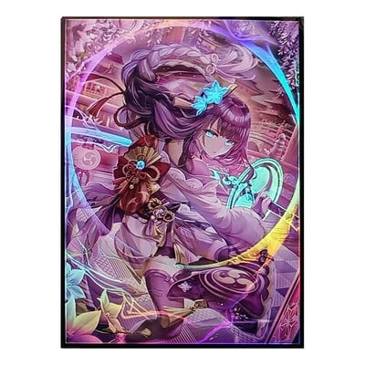 67x92mm 60 DB holografikus ujjú Pokemon kártyatöltő Anime Protector kártyaborító MTG WS társasjátékos bevásárlókártyákhoz