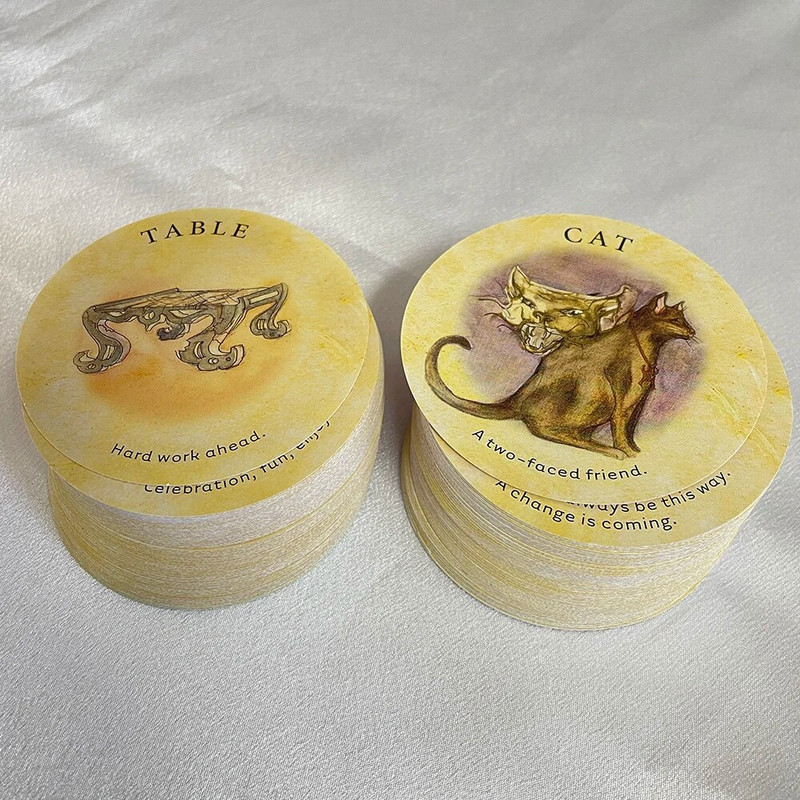 200 KOM Roud Fortune Oracle špil Rune Divination Engleske afirmacijske karte Čvrsti proročki tarot