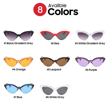 VIVIBEE Нови 2023 г. Женски слънчеви очила с котешко око Дизайнерски луксозни очила Vrand Red Cateye за жени Ретро градиентни дамски очила