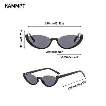 KAMMPT Ново в малките слънчеви очила с котешко око Дамски модерни винтидж композитни нюанси Очила Модни луксозни маркови дизайнерски слънчеви очила