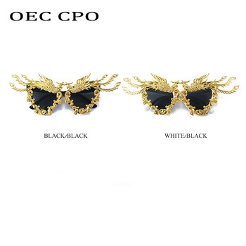OEC CPO Fashion Party Dragon And Phoenix слънчеви очила Дамски нови уникални цветни златни пънк слънчеви очила Женски очила O992