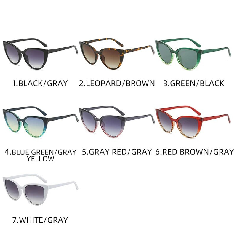 Vintage Green Cat Eye Γυναικεία γυαλιά ηλίου μάρκας μόδας ανδρικά γυαλιά ηλίου Tortoise Cateye Oversized σκελετό Γυναικεία γυαλιά UV400