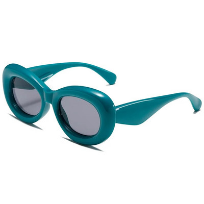 Y2k Fashion Retro ümmarguse raamiga päikeseprillid Mehed Naiste Vintage Luksusbrändi Disaineriga Täispuhutavad päikeseprillid Trend Punk Rohelised Varjud