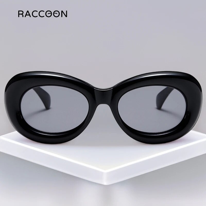 Y2k Fashion Retro ümmarguse raamiga päikeseprillid Mehed Naiste Vintage Luksusbrändi Disaineriga Täispuhutavad päikeseprillid Trend Punk Rohelised Varjud