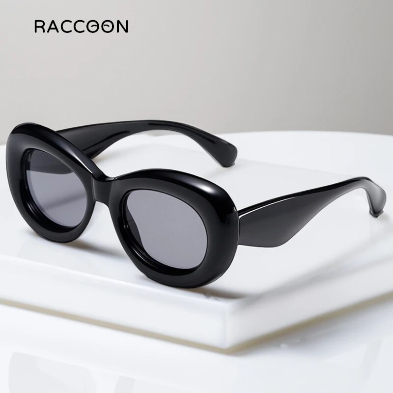 Y2k Fashion Retro ümmarguse raamiga päikeseprillid Mehed Naiste Vintage Luksusbrändi Disaineriga Täispuhutavad päikeseprillid Trend Punk Rohelised Varjud
