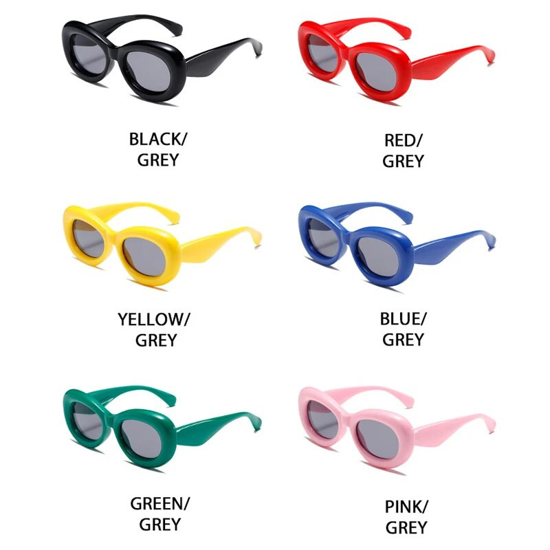 Y2k Fashion Retro ümmarguse raamiga päikeseprillid Mehed Naiste Vintage Luksusbrändi Disaineriga Täispuhutavad päikeseprillid Trend Punk Rohelised Varjud