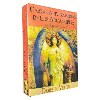Карти Архангел Таро Оракул в испанска версия Съвети за съдбата Angels Oraculos Тесте за настолни игри