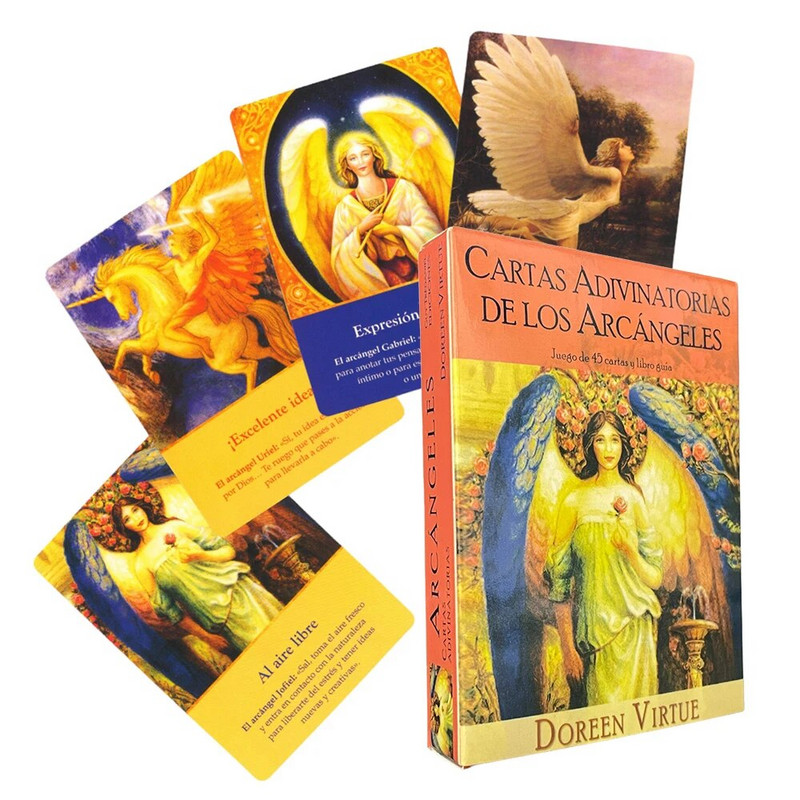 Αρχάγγελος Ταρώ Oracle Cards στην ισπανική έκδοση Fate Tips Angels Oraculos Deck επιτραπέζιων παιχνιδιών