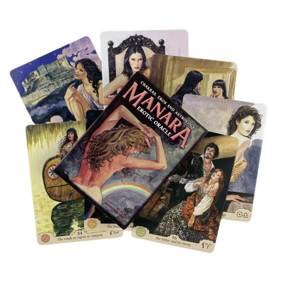Chakre Eros și astrologie Manara Cărți erotice Oracle Tarot Divination Deck English Vision Edition Joc de masă pentru petrecere