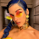 Dizajnerske sunčane naočale bez okvira Ženski modni brend Dragonfly Dizajn Sunčane naočale Ženske luksuzne ženske okvire Oculos De Sol