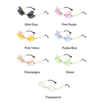 Дизайнерски слънчеви очила без рамки Жена Dragonfly Design Fashion Brand Слънчеви очила Женски луксозни дамски без рамки Oculos De Sol