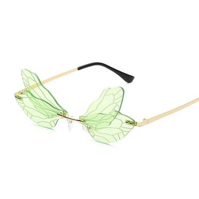 Dizajnerske sunčane naočale bez okvira Ženski modni brend Dragonfly Dizajn Sunčane naočale Ženske luksuzne ženske okvire Oculos De Sol