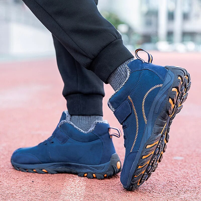 Νέα Χειμερινά Ζεστά Παπούτσια Ηλικιωμένων Ανδρικά Υπαίθρια Casual Suede Snow Boots