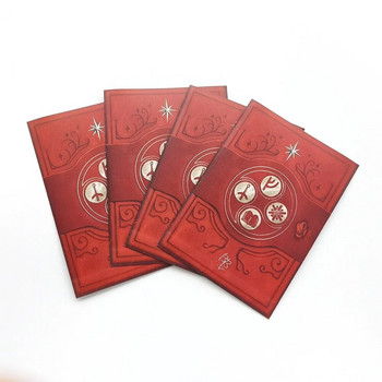 100 Τεμάχια/Παρτίδα 66x91mm Matte Crimson Mystery Symbol Sleeves Card Protector shields for MGT PKM Magical Gathering
