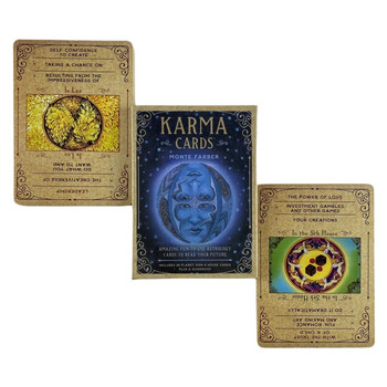Karma Oracle Cards Невероятно забавление за използване на астрологията за четене на бъдещето A 36 English Divination Edition Deck Borad Games