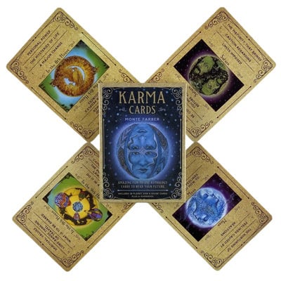 Karma Oracle Cards Невероятно забавление за използване на астрологията за четене на бъдещето A 36 English Divination Edition Deck Borad Games