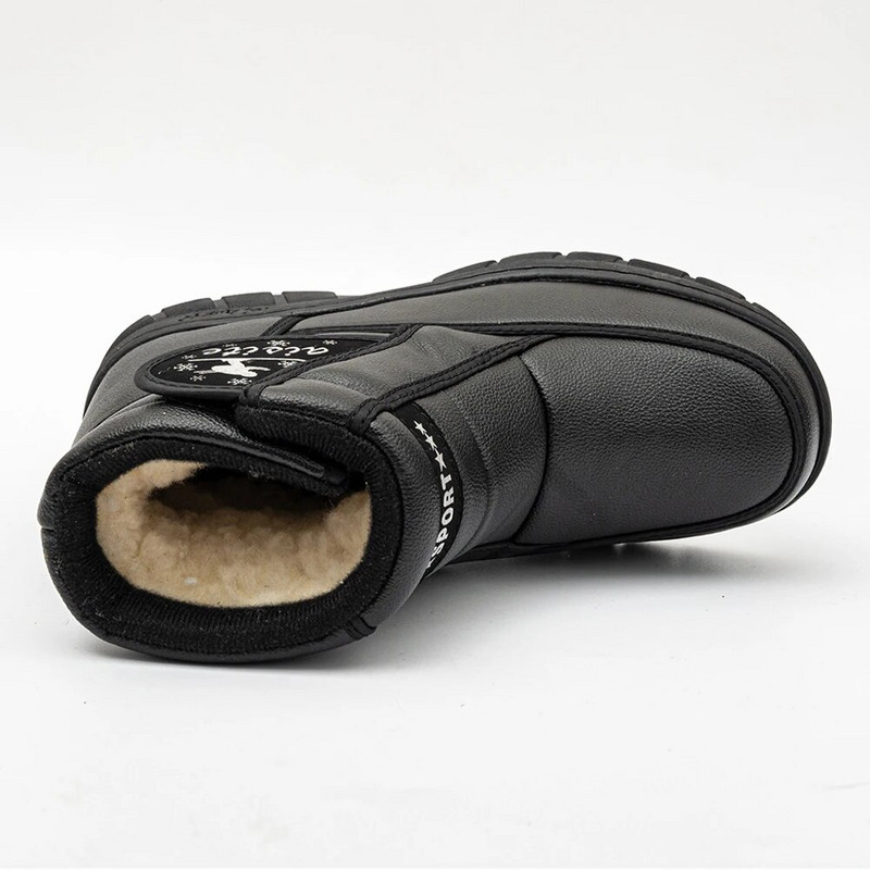 Cizme de iarnă pentru bărbați Cizme de zăpadă cu platformă, pantofi de pluș pentru bărbați, pantofi ocazionali, blană caldă, cizme pentru bărbați, impermeabile, pantofi pentru bărbați de mărime mare