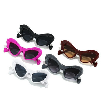 LNFCXI Μοναδικό ακανόνιστο σχέδιο αλόγου Γυαλιά ηλίου Cat Eye Γυναικεία μόδα Πολυτελή μάρκα Hip Hop Διακοσμητικά γυαλιά ηλίου για πάρτι
