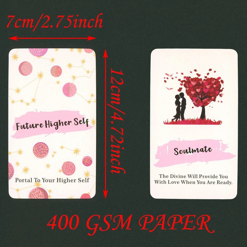 Tuleviku Kõrgema Mina Oraakli kaardid 400 GSM PABER Märksõnad Prohveteering Ennustamistekid 12x7cm Ingliskeelne versioon Karbis Tarot