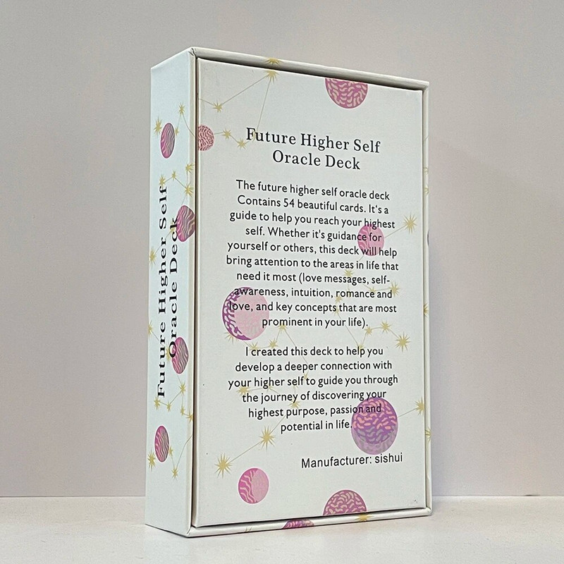 Tuleviku Kõrgema Mina Oraakli kaardid 400 GSM PABER Märksõnad Prohveteering Ennustamistekid 12x7cm Ingliskeelne versioon Karbis Tarot