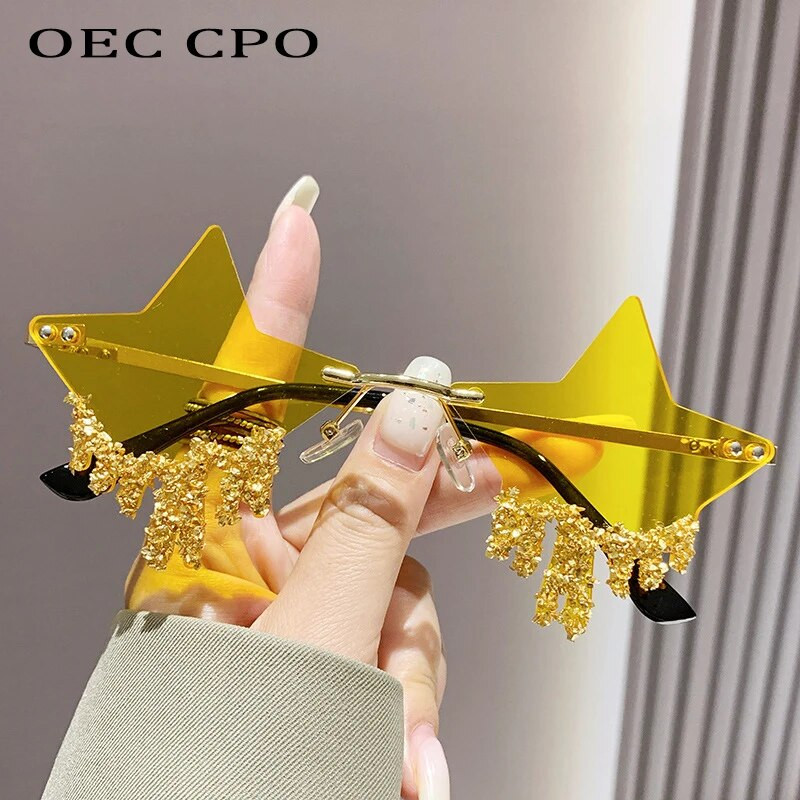 Säravad luksuslikud teemantidega päikeseprillid, naised, mehed, trendid, punk, ääristeta päikeseprillid, naiste isikupära Rhinestone prillide varjud UV400