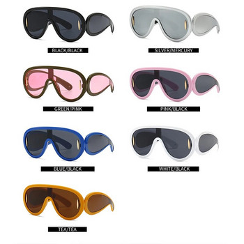 LNFCXI Y2K Υπερμεγέθη αθλητικά πανκ γυαλιά ηλίου Γυναικεία ανδρικά γυαλιά ηλίου για γυναικεία πολυτελή μάρκα Steampunk γυαλιά ηλίου