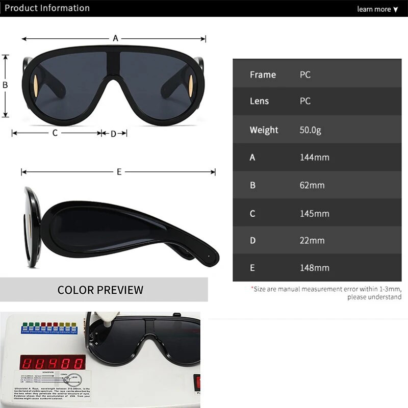 LNFCXI Y2K Ochelari de soare punk sport supradimensionați, femei, bărbați, ochelari de soare dintr-o singură bucată pentru doamne, ochelari de ochelari steampunk de marcă de lux