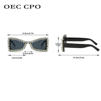 Punk Diamonds Cat Eye γυαλιά ηλίου New γυναικεία ανδρικά πολυτελή μοντέρνα γυαλιά ηλίου γυναικεία αποχρώσεις UV400 Γυαλιά De Sol Oculos