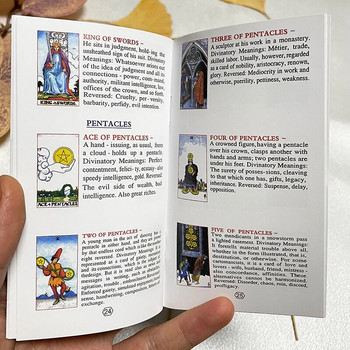 Gold Leaf Tarot Deck Αδιάβροχη κάρτα Ταρώ 12x7 για αρχάριους με χάρτινο οδηγό Κλασικές μαντικές κάρτες Αγγλική έκδοση